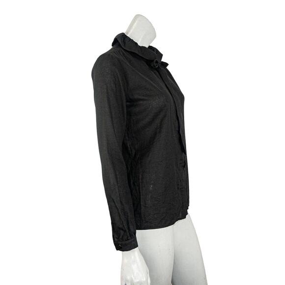 A.P.C. Bow-Tie Button up Shirt in Black Cotton Size 38 - Picture 5 of 8